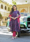 Av Viscose Printed Anarkali Kurti With Bottom Dupatta Wholesale Clothing Distributors In India